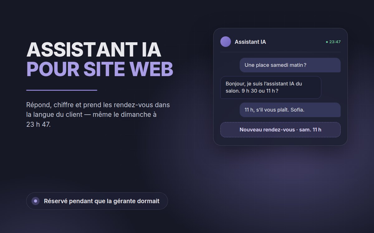 Assistant IA pour site web : comment une IA multilingue prend vos rendez-vous 24h/24